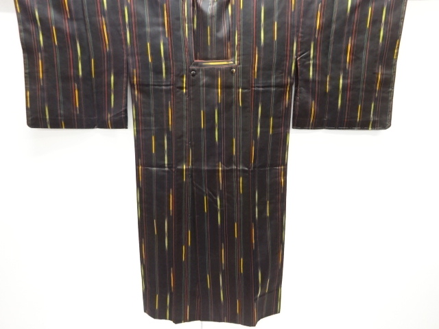 変わり縞模様織り出し雨コート